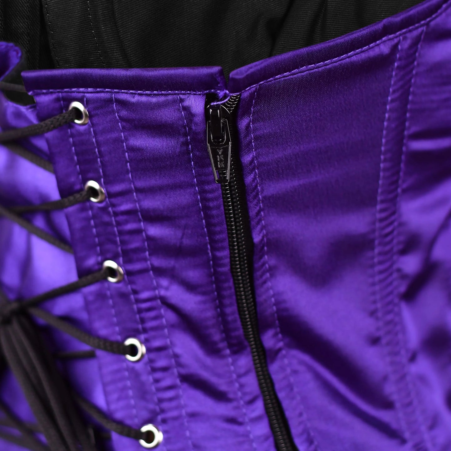 Purple Satin corset top - Overbust Corset