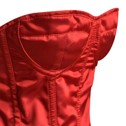 Red Satin corset top - Overbust Corset