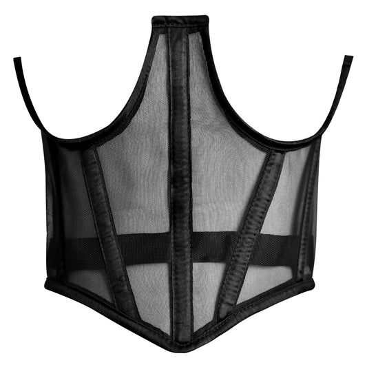 Black Mesh Corset Top -Underbust  Corset
