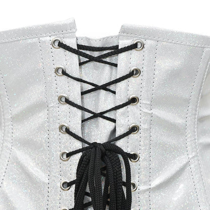 Shiny White  Short torso Waist Trainer