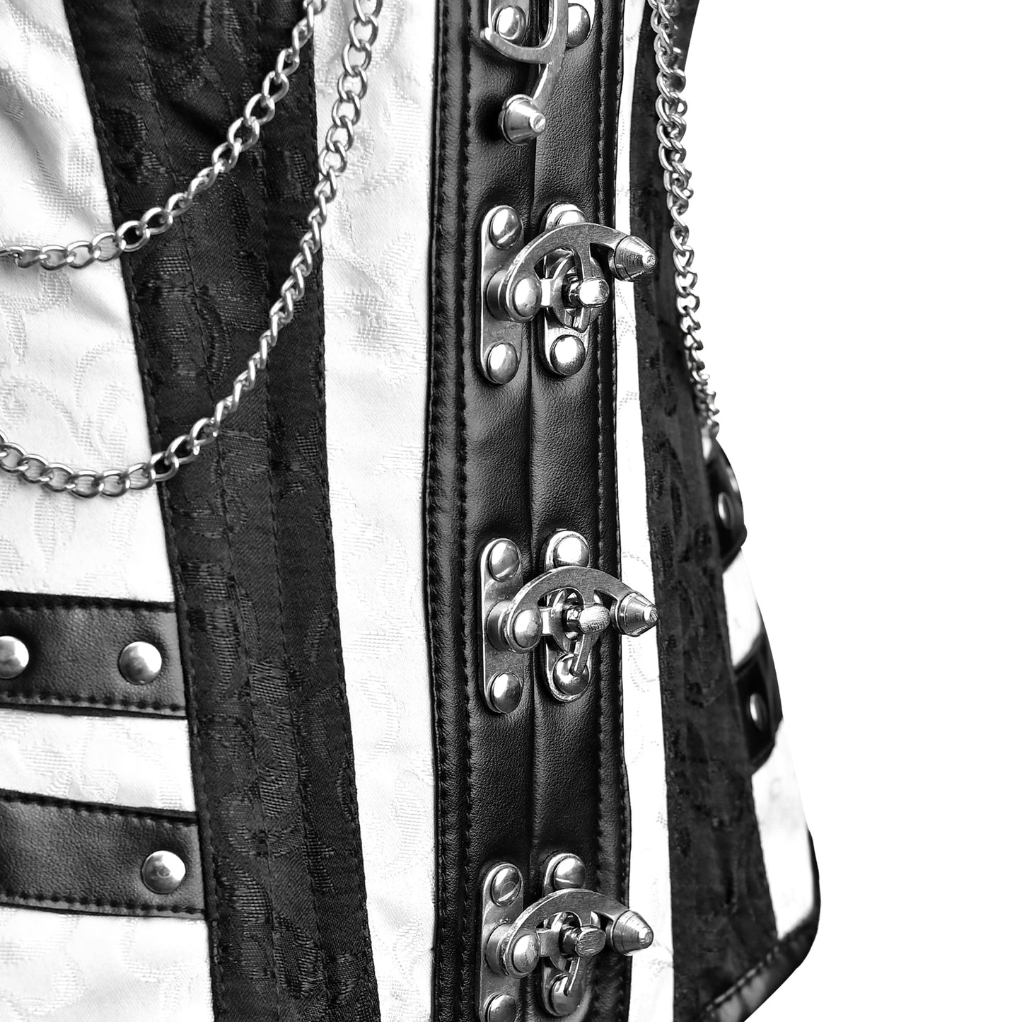 Black and white corset Top - Laced Corset