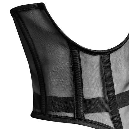 Black Mesh Corset Top -Underbust  Corset