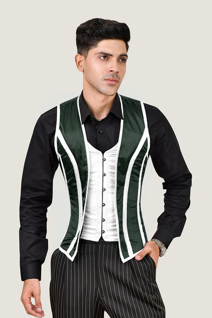 Satin Male Corset Vest - Fashion Corset