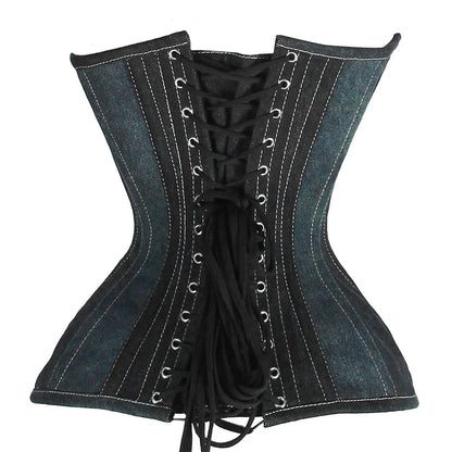 Denim lace up corset - Over the Bust