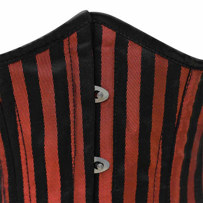 Red black corset - Lacing Under bust Corset