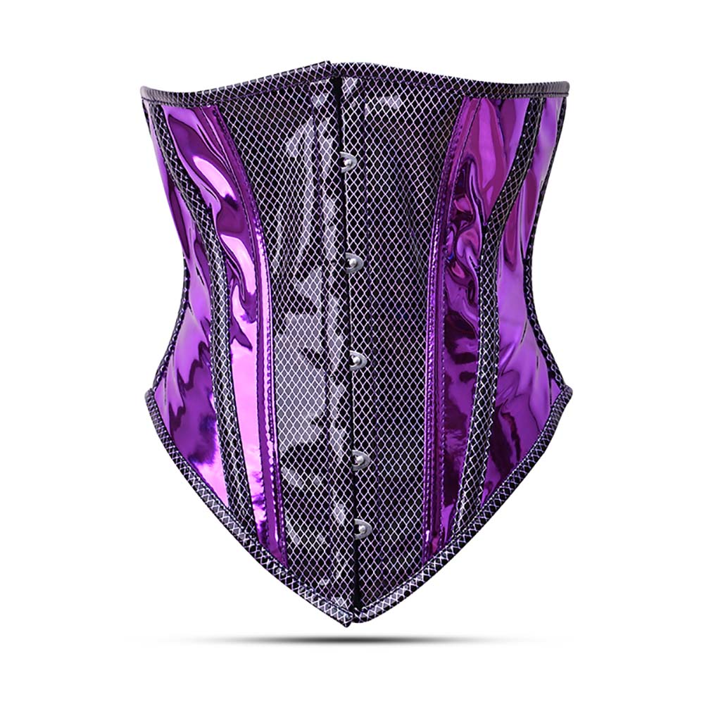 Purple PVC corset top - Under Bust Corset