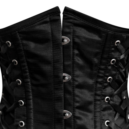 Black Satin Corset Top- Modern Design