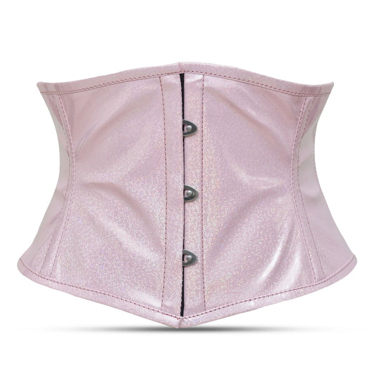 Short Torso Pink PVC corset top