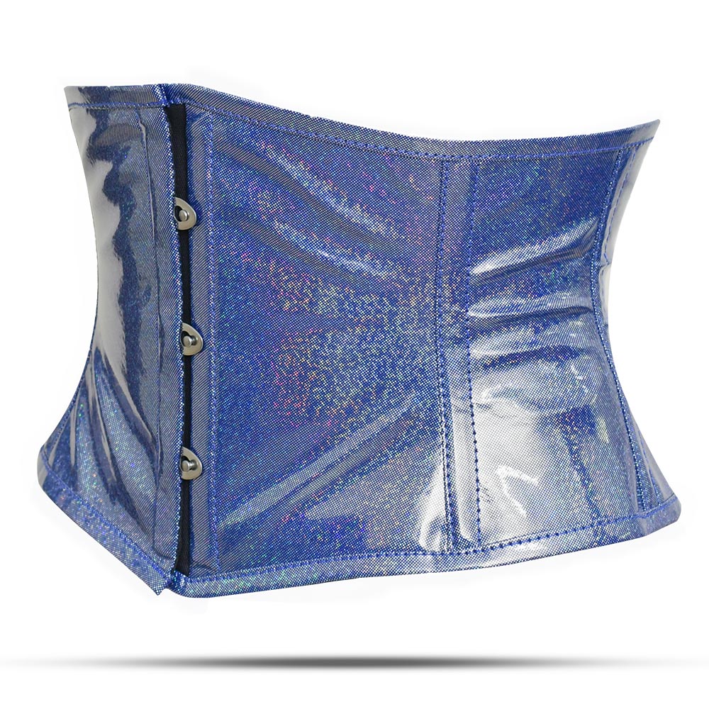 Light Blue Shiny corset -  Waist cincher