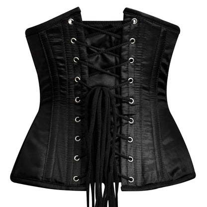Black Satin Corset Top- Modern Design