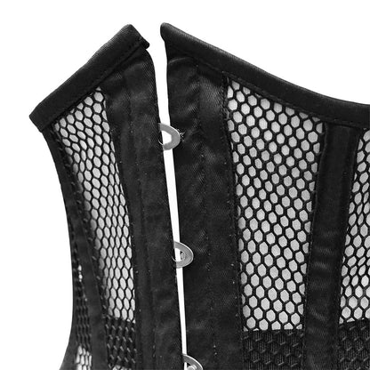 Long Torso Waist Trainer - Steel Bone Lacing Under Bust Corset