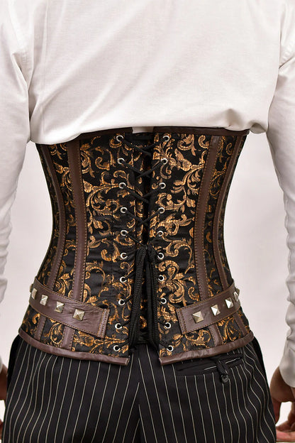 Men's Brown Underbust Corset –  Waist Trainer