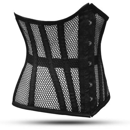 Long Torso Waist Trainer - Steel Bone Lacing Under Bust Corset