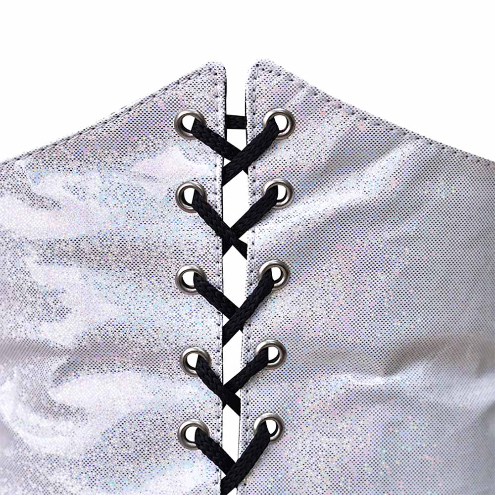Silver corsets waist trainer - corset belt