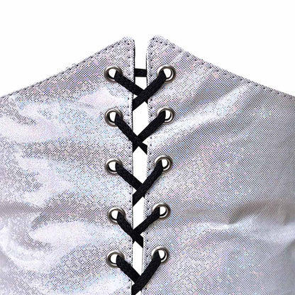 Silver corsets waist trainer - corset belt