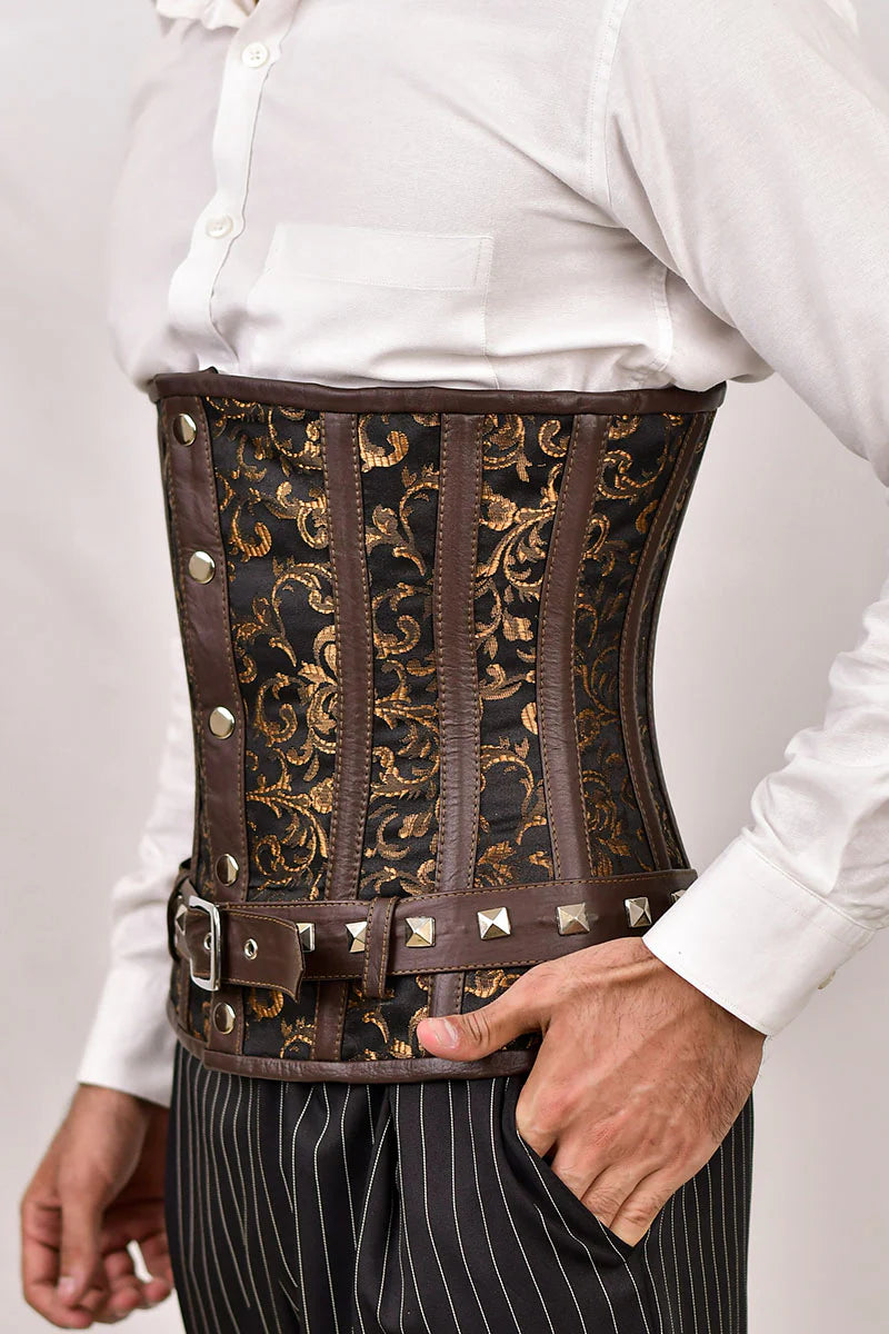 Men's Brown Underbust Corset –  Waist Trainer