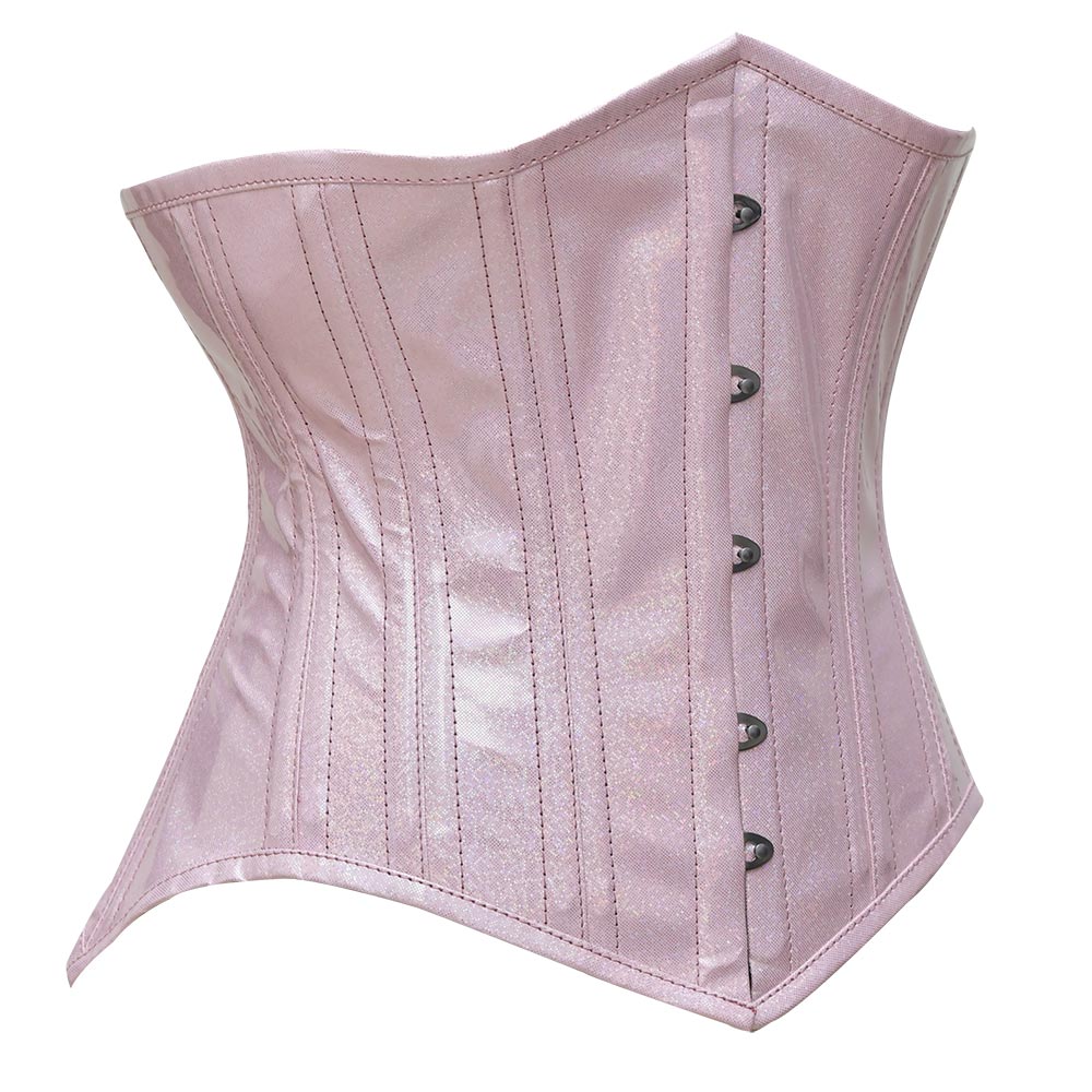 Pink PVC corset top - Under Bust Corset