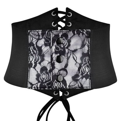 Printed Mesh Corset Belt - Waist Cincher