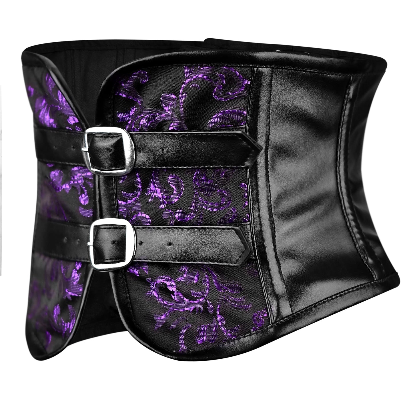 Purple Short torso corset Belt - waist cincher