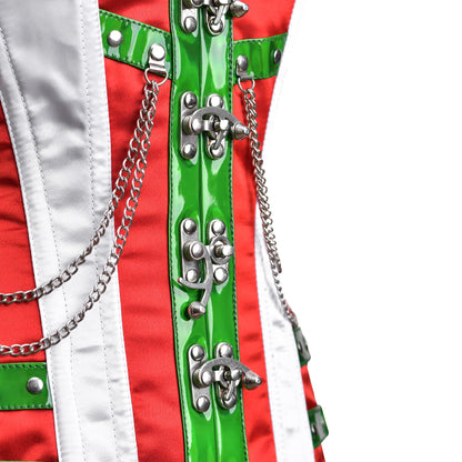 Multi Color Steampunk corset Top - Laced Corset