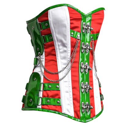 Multi Color Steampunk corset Top - Laced Corset