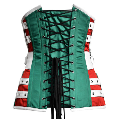 Multi Color satin corset top - Laced Corset