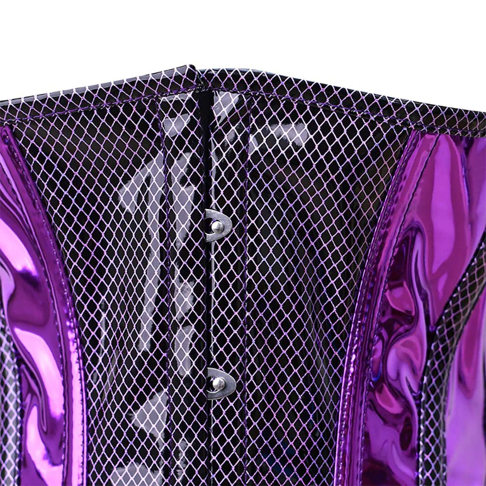 Purple PVC corset top - Under Bust Corset