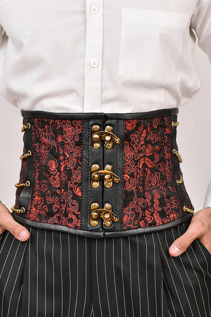 Satin Men  Waist Cincher : Waist trainer