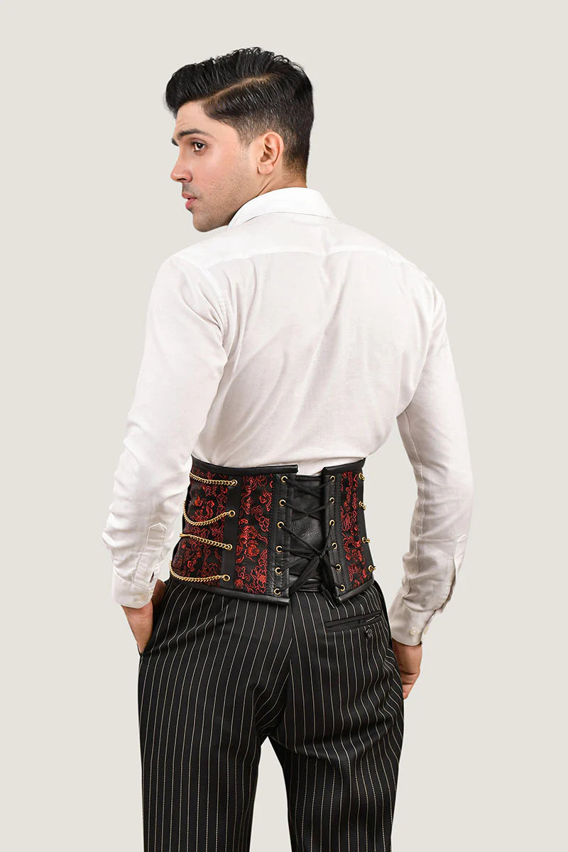 Satin Men  Waist Cincher : Waist trainer