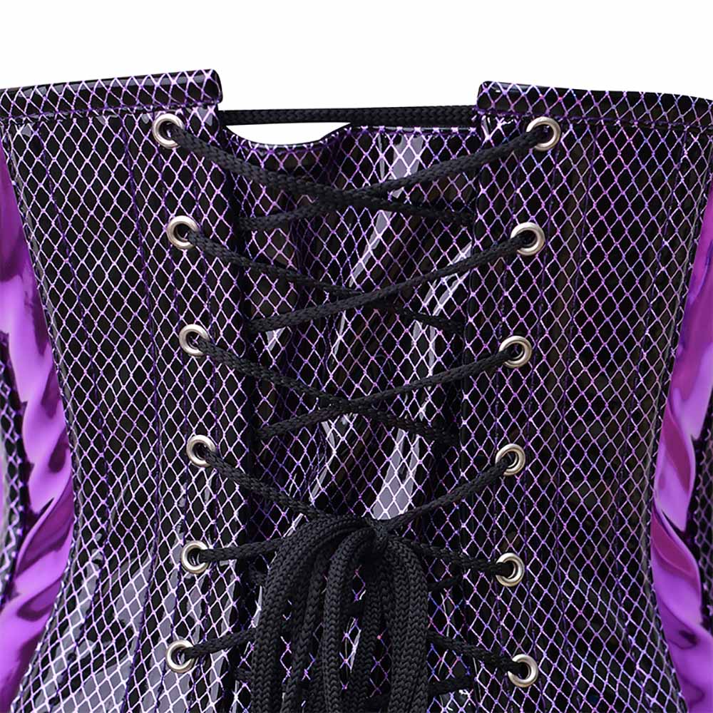 Purple PVC corset top - Under Bust Corset