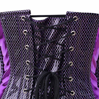 Purple PVC corset top - Under Bust Corset