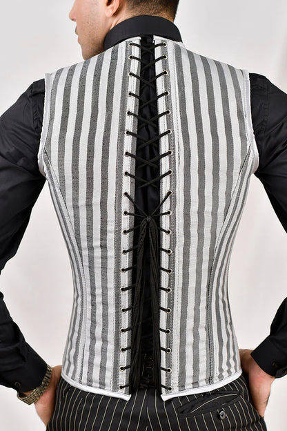 Brocade Men corset vest : Waist Training Corset