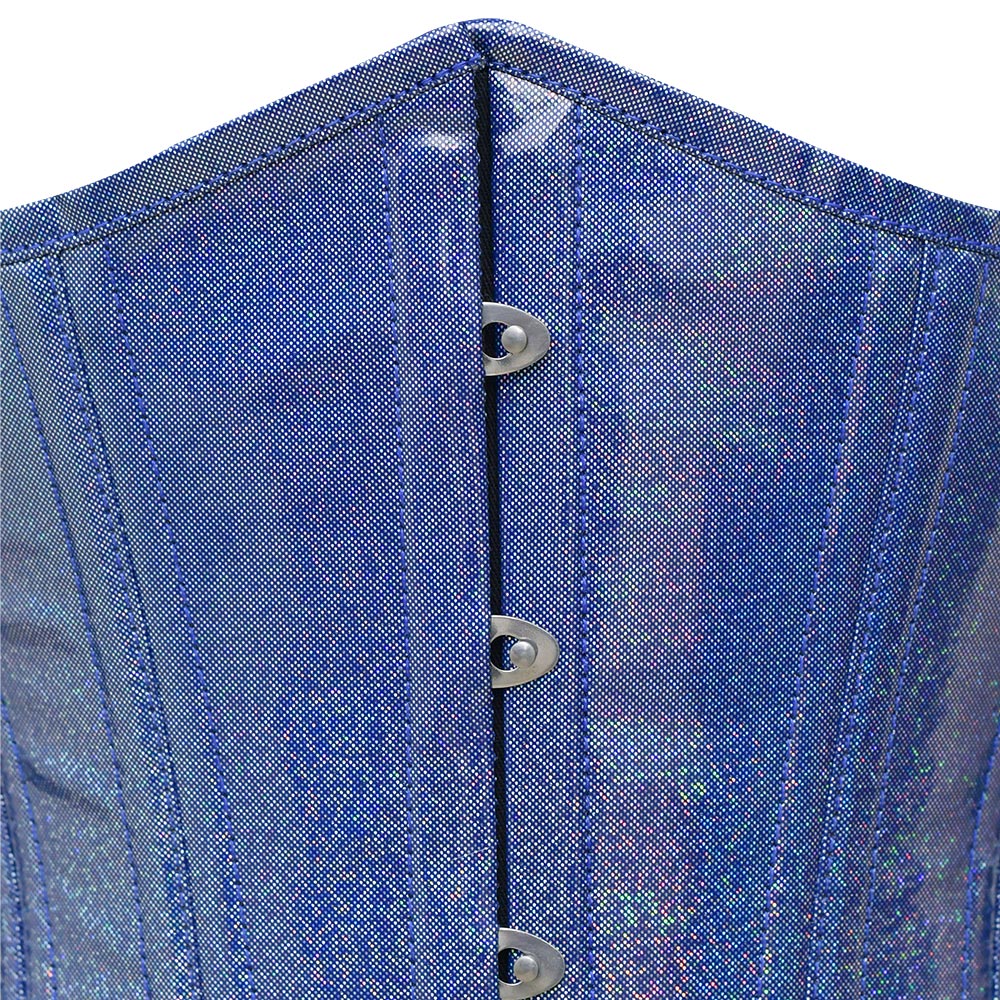 Light Blue Shiny corset -  Lacemade Corset