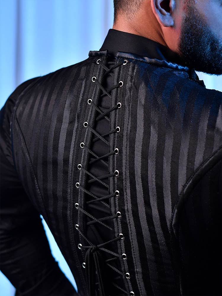 Corset Vest Male - Brocade Men Corsets