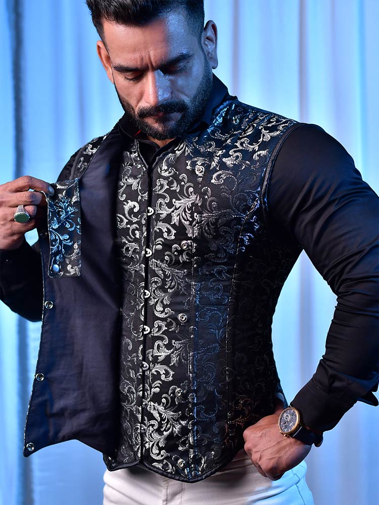 Corset vest Male - Brocade Mens Corset