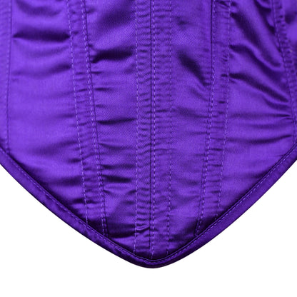 Purple Satin corset top - Overbust Corset
